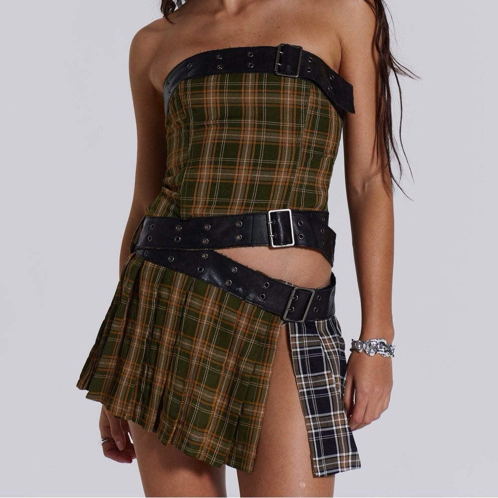 Jaded London “Eden Buckle Mini Dress” Size 4